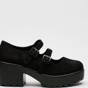 Nasty gal black platform Mary Janes size 8 never worn